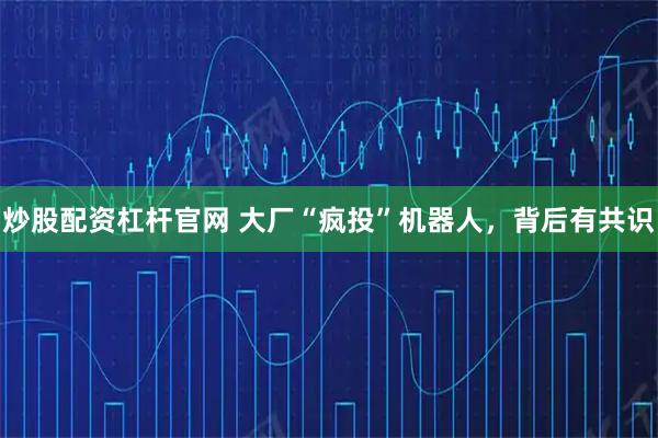 炒股配资杠杆官网 大厂“疯投”机器人，背后有共识