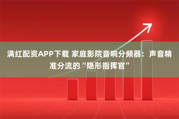 满红配资APP下载 家庭影院音响分频器：声音精准分流的“隐形指挥官”
